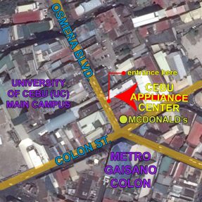 Cebu Appliance Center Main Branch (Downtown) Map