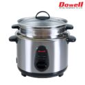 Dowell Stainless Rice Cooker with Steamer - 10 cups 1.8 Liter