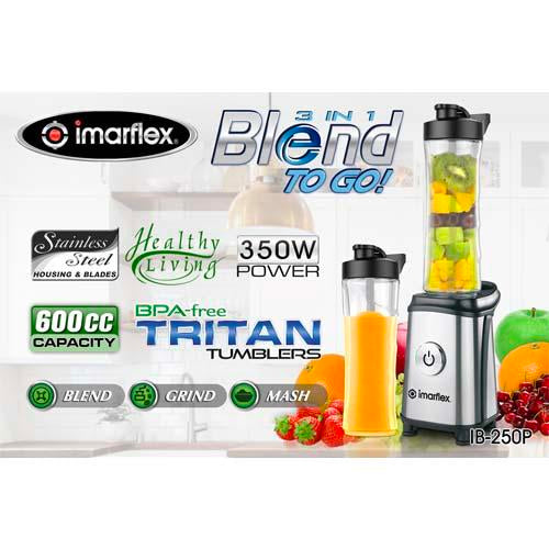 Imarflex Blend To Go Blender 0.6L 3-in-1 Personal Blender - Image 2