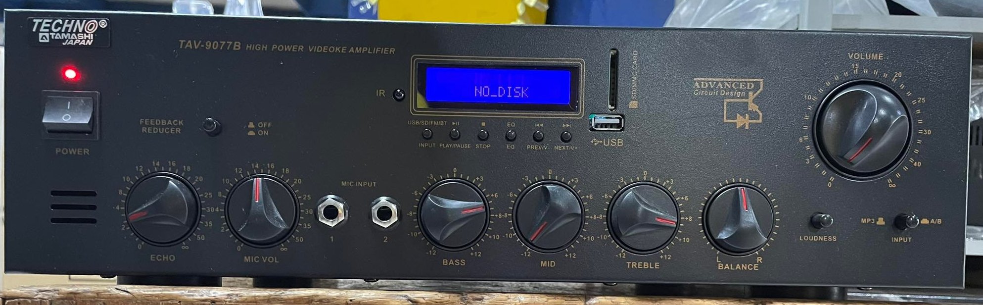 TECHNO INTEGRATED KARAOKE AMPLIFER W USB, BLUETOOTH, SD SLOT