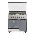 La Germania 5 gas burner , thermostat control gas oven , gas grill, rotisserie, timer, Stainless body