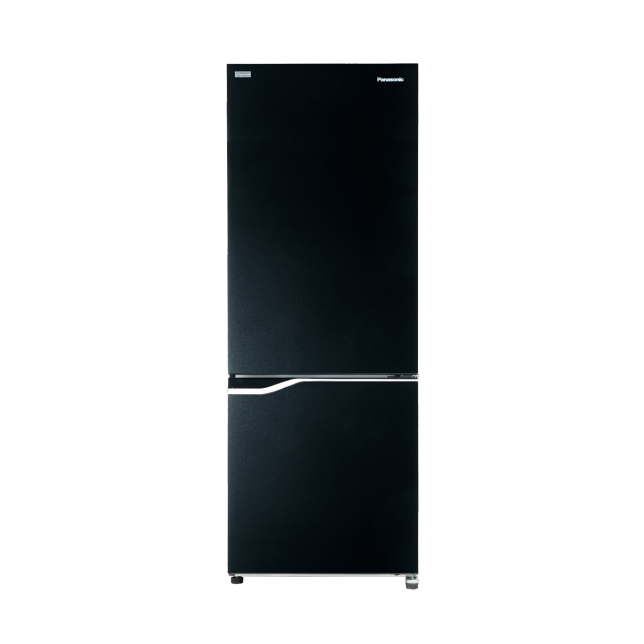 Panasonic 10.2 cuft 2 door Bottom Freezer Econavi Inverter no frost refrigerator - BLACK GLASS FINISH