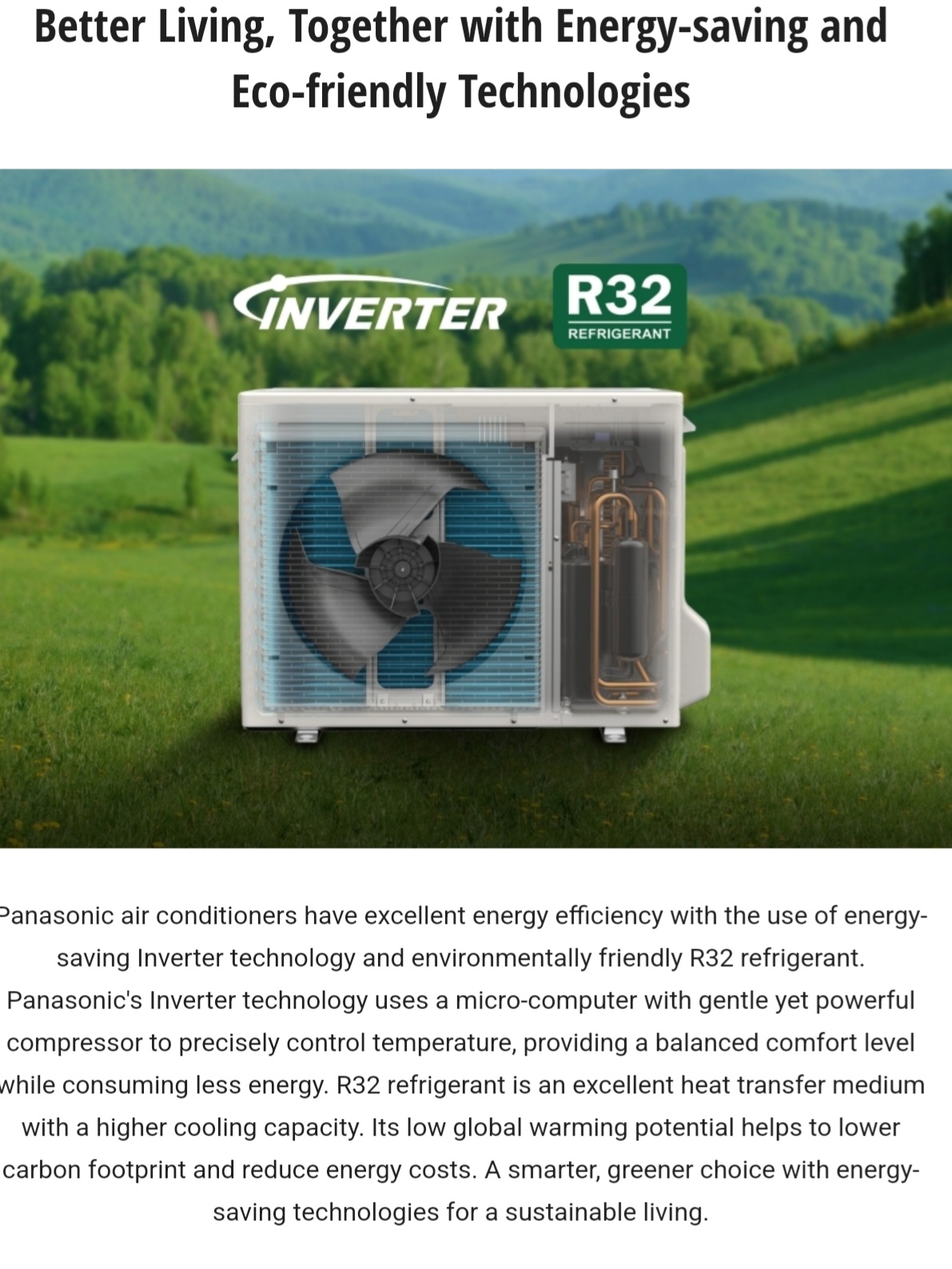 Panasonic 2 hp standard inverter with wifi feature - Cebu Appliance Center