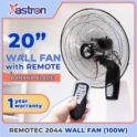Astron 20 inch Wall Fan with wireless Remote Control