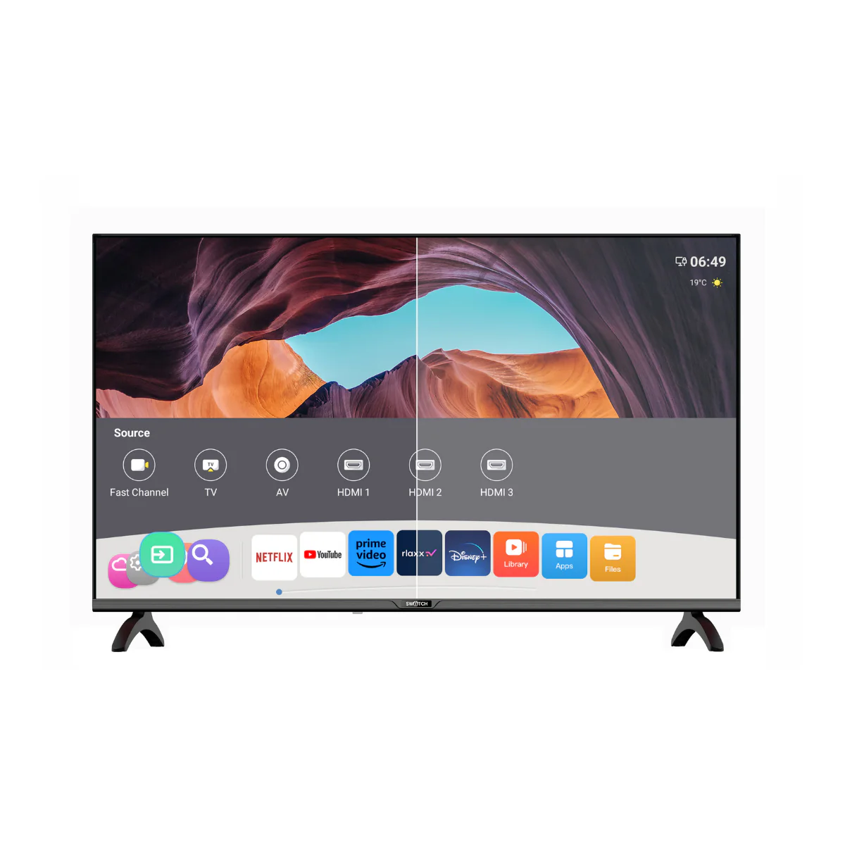 SWITCH 50" 4K UHD DIGITAL SMART AI QLED TV POWERED BY WHALE OS 3840X2160 4K ULTRA HD RESOLUTION QLED DISPLAY
