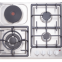 Tekno 3 Gas + 1 Electric Hotplate Stainless Cook top - built in type
